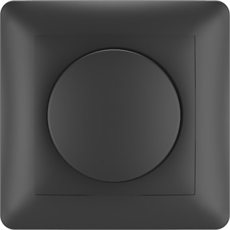 Dimmerknop incl. centraalplaat en raamwerk - zwart