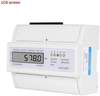 Din Rail Mount Ac 380V 5-100A Drie Fase 2 Draad Digitale Power Meter Elektriciteit Kosten Meten Meter DDS578