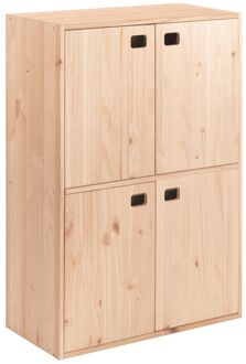 Dinamic Wandkast met deuren - PEFC grenen - 105x71cm Bruin