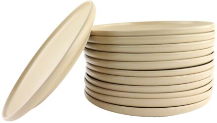 Diner - Bordenset - 12 Persoons - Beige - 27cm - Keramiek - ORCHID