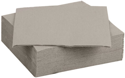 Diner/feest servetten - 30x - beige - 38 x 38 cm - papier - 3-laags