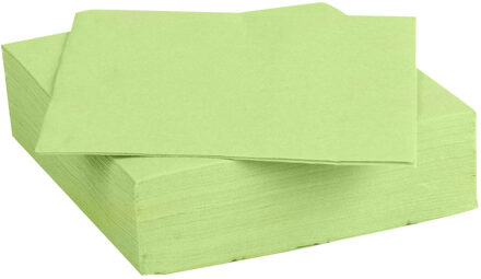 Diner/feest servetten - 30x - lime groen - 38 x 38 cm - papier - 3-laags