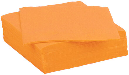 Diner/feest servetten - 30x - oranje - 38 x 38 cm - papier - 3-laags
