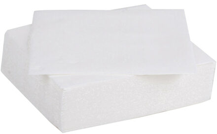 Diner/feest servetten - 30x - wit - 38 x 38 cm - papier - 3-laags
