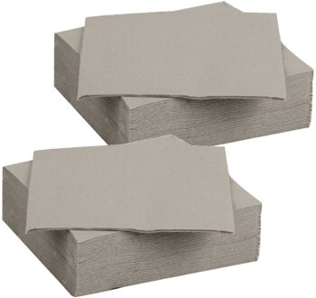 Diner/feest servetten - 60x - beige - 38 x 38 cm - papier - 3-laags