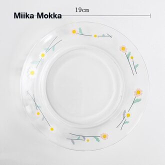 Diner Plaat Glas Diner Gerechten Met Lepel En Vork Dessert Lade Brief Gedrukt Dessertbord Brood Plaat Keuken Servies