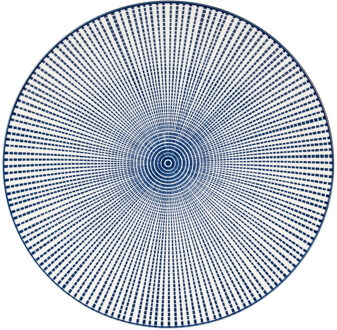 Dinerbord blue print - stripes - ⌀26 cm
