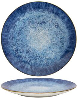 Dinerbord Ø27cm reactive glaze blue 6st blauw