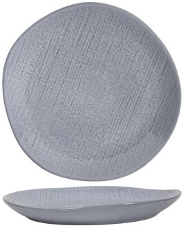 Dinerbord woven textiel grijs Ø27cm