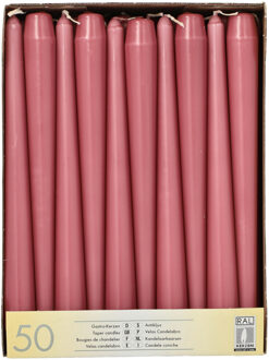 Dinerkaarsen Mega pack - 50x - oudroze - Gotisch - 25 cm