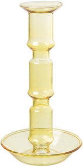 Dinerkaarshouder schaal - geel - ø8.5x6 cm Transparant
