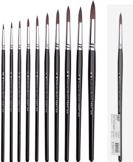 Dingyi Ronde Eekhoorn Haar Kwast Pen Kunstenaar Aquarel Brush Pen Set Voor Gouache Acryl Olieverf Art Supplies 00