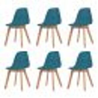 Dining chairs 6 pieces turquoise