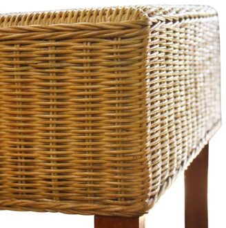 Dining chairs 6 units rattan brown