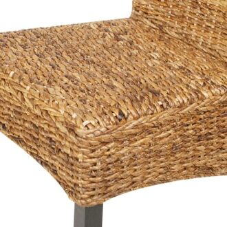 Dining Room Chairs 4 pcs in Brown Abaca