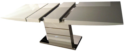 dining table Nordic modern folding table white shiny wooden and stainless steel 160/190/220X90X76cm comedor sillas de comedor ст