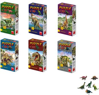 DINO 3D puzzel Brachiosuarus groen/geel 60 stukjes