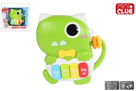 Dino dierenpiano met licht en geluid 15m groen