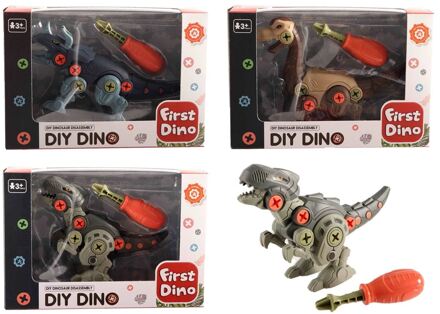 Dino DIY constructieset 19cm verschillende