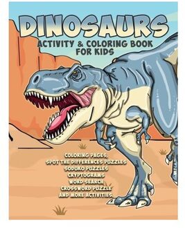 Dinosaurs Activity & Coloring Book For Kids Coloring Pages, Spot The Differences Puzzles - Big Ray
