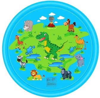 Dinosaurus Patroon Waternevel Pad Kinderen Water Spelen Pad Sprinkler Zwembad, Gazon Tuin Spelen Pad, 172Cm/68 Inches