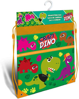 Dinosaurus sport gymtas / rugzak voor kinderen - 40 x 30 cm - Gymtasje - zwemtasje Multikleur