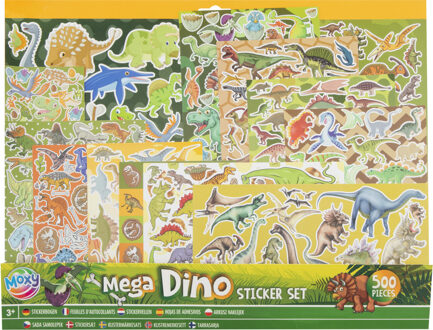 Dinosaurus stickers set - voor kinderen - 500 stuks - Dino artikelen