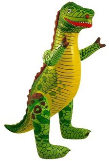 Dinosaurus thema opblaasbare Tyrannosaurus Rex - 76 cm - Dino - T-Rex - feest decoratie Multi