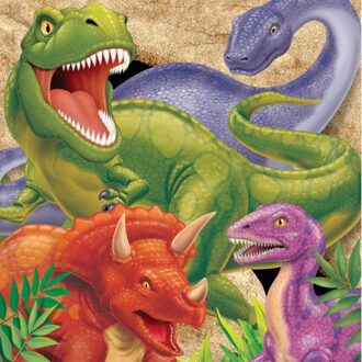 Dinosaurus thema servetten 16 stuks