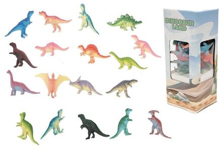 Dinosaurussen speelgoed figuren - set 18x - van 6 cm - Speelgoed dino dieren - Speelfigurenset