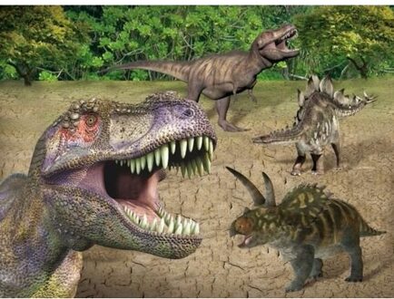 Dinosaurussen thema placemats 30 x 40 cm - Placemats Multikleur