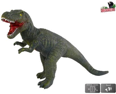 DinoWorld dinosaurus T-Rex jongens 57 cm rubber groen