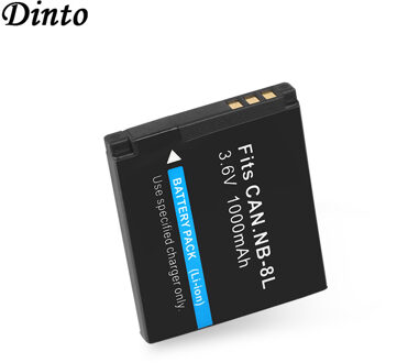 Dinto 1pc 3.6V 1000mAh NB-8L Vervangende Li-Ion Lithium Camera Batterij voor Canon Powershot A2200 A3000 A3100 A3200 NB8L NB 8L