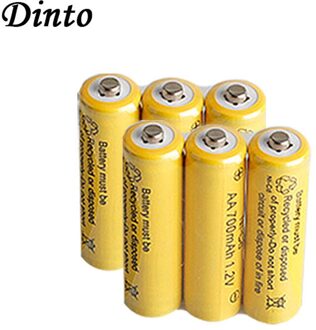 Dinto Real 1.2 V 700 mAh Ni Cd AA Batterij Ni-Cd Oplaadbare NiCd Batterijen voor Speelgoed Camera Afstandsbediening controle Zaklamp Microfoon 12stk batteries