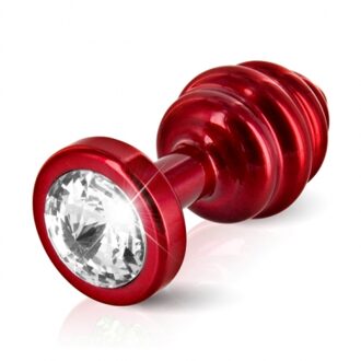 Diogol Ano Butt Plug Geribbeld - Rood - 30 mm