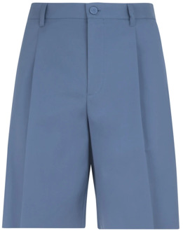 Dior Blauwe Katoenen Chino Shorts Aw23 Dior , Blue , Heren - L,S