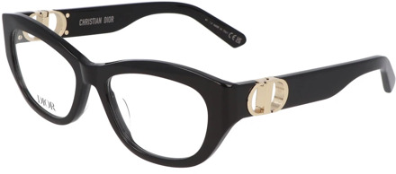 Dior Cat Eye Acetaat Frame Bril Dior , Black , Unisex - 54 MM