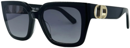 Dior Elegante Vierkante Zonnebril Zwart Dior , Black , Dames - ONE Size