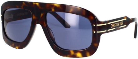 Dior Moderne geometrische zonnebril met blauwe lenzen Dior , Brown , Unisex - 58 MM