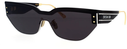 Dior Sportieve Grafische Zonnebril met Gouden Accenten Dior , Black , Dames - ONE Size