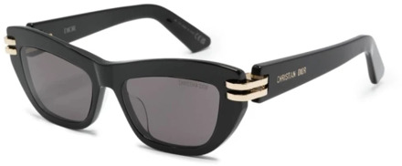 Dior Zwarte zonnebril, Stijlvol en veelzijdig Dior , Black , Dames - 52 MM