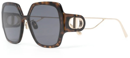 Dior Zwarte Zonnebril Stijlvol Voor Dagelijks Gebruik Dior , Brown , Dames - 58 MM