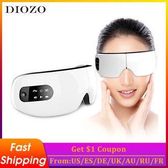 DIOZO Electric Vibration Bluetooth Eye Massager Hot Compress Therapy Glasses Eye Care Fatigue Relieve Vibration Massage Machine