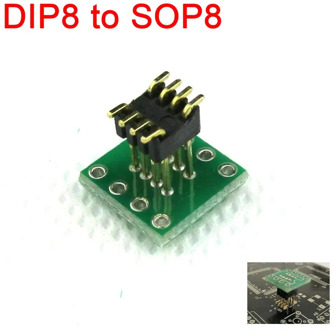 DIP8 to SOP8 Adapter SOIC8 Socket PCB 1.27mm / 2.54mm Adapter 8pin Sound card upgrade Converter board 2.54 1.27 MM for Op amp