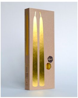 Dipam Bijenwas Dinerkaars wit in geschenkverpakking Ø2,2 x 30cm - 4 kaarsen
