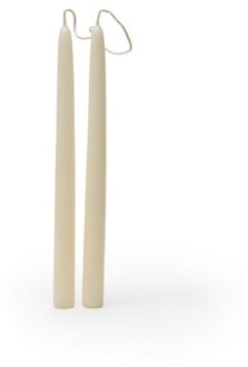 Dipam bijenwas dompelkaarsen ø 1,5 cm 20 cm gebleekt - 2 kaarsen