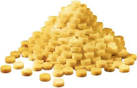 Dipam Bijenwas Theelichtjes - 630 kaarsen