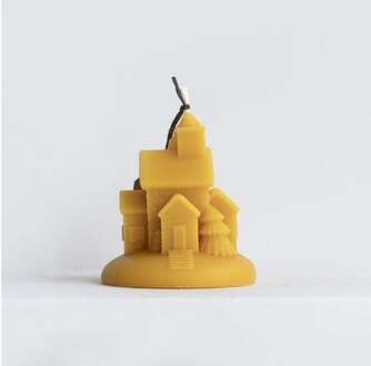 Dipam Bijenwaskaars in de vorm van een kersthuis - 1 kaars