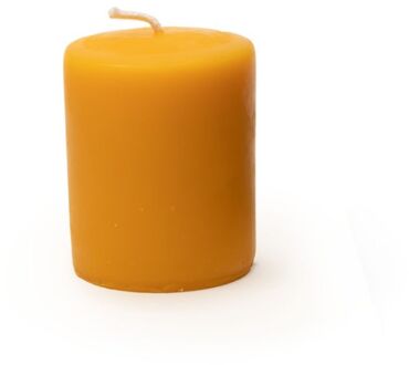 Dipam Glad afgewerkte bijenwas stompkaars Ø6.8 x 9 cm - 1 kaars