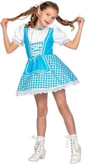 Dirndl Jurk Aqua Meisje Elise Wit - Transparant, Blauw